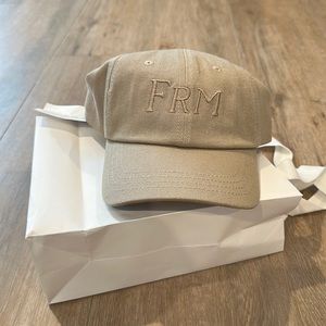 Frame Baseball Cap Hat Adjustable Beige Khaki NWT